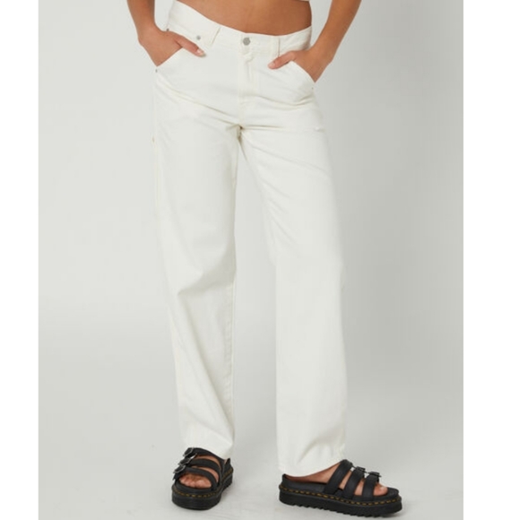 Levi's Cargo Dad * Utility Straight Denim Jeans Ecru - Picture 3 of 16